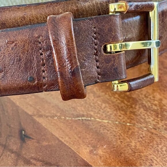 Ostrich Grain Cowhide Belt Made In Canada Size 36 Protocol - Picture 3 of 11
